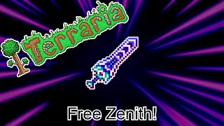 How To Get The ZENITH For FREE I Terraria 1 4 Journeys End [upl. by Berlauda]