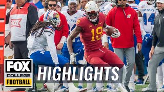 Iowa State vs Kansas  FOX COLLEGE FOOTBALL HIGHLIGHTS [upl. by Anaibaf]