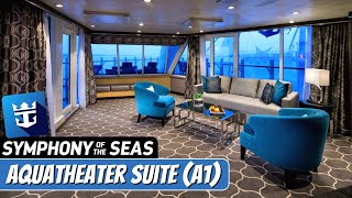 Symphony of the Seas  Spacious AquaTheater Suite with Large Balcony  2 Bedrooms Tour amp Review 4K [upl. by Riccio272]