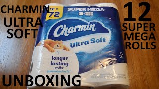 Unboxing Charmin Ultra Soft 12 Super Mega Rolls Toilet Paper [upl. by Eiaj]