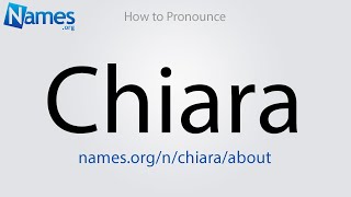 How to Pronounce Chiara [upl. by Madian]