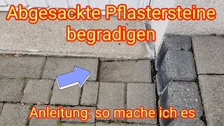 Abgesackte Pflastersteine begradigen  so einfach mache ich es ohne Beton Anleitung  Tutorial [upl. by Avirt423]