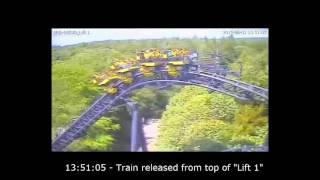 Alton Towers Smiler crash caught on camera  Full footage [upl. by Dorrehs]