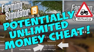 Farming Simulator 19 PS4 Potentially Unlimited MONEY CHEAT Special Episode [upl. by Barraza]