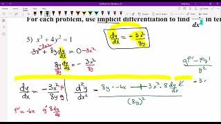 Wk8 Implicit Differentiation 3 different level examples [upl. by Balsam]