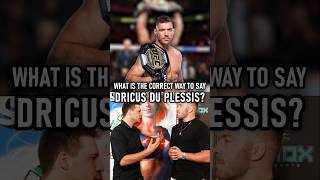 What is the correct way to pronounce UFC Champion Dricus Du Plessis name dricusduplessis ufc [upl. by Atteram]