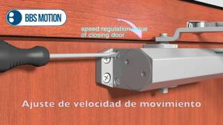 curso como instalar un brazo cierra puerta hidráulico BBS Motion [upl. by Aninay]