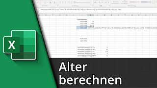 Excel Alter berechnen zB ab Geburtstag  Stichtag ✅ Tutorial [upl. by Olemrac625]