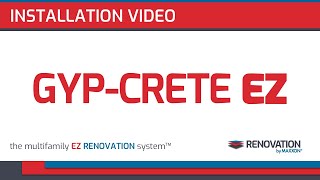 Maxxon GypCrete EZ Installation Video [upl. by Dasa]