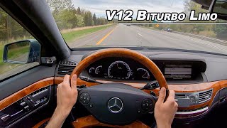 2012 Mercedes Benz S65 AMG  V12 Biturbo ROCKET LIMO POV Drive Binaural Audio [upl. by Niwdla820]