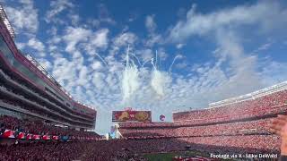 2024 Flyover Levis stadium  SF 49ers vs Detroit Lions  01282024 [upl. by Bogey]