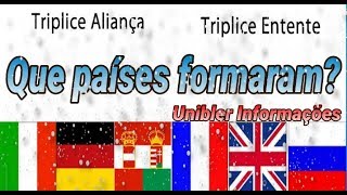 Que países formaram a Tríplice Aliança e Tríplice Entende  Primeira Guerra Mundial 2 [upl. by Yrac]