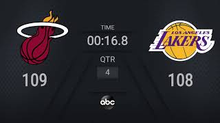 Heat  Lakers Game 5  NBA on ABC Live Scoreboard  NBAFinals Presented by YouTube TV [upl. by Elletnahs664]