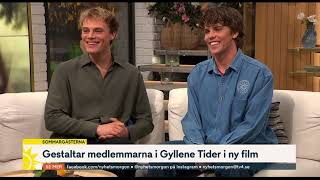 Valdemar Wahlbeck amp Phoenix Parnevik in TV4 Nyhetsmorgon  about the coming Gyllene Tider movie [upl. by Rather]