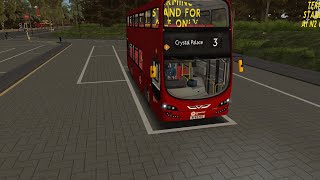 OMSI 2 Route 3  Whitehall to Crystal Palace Map  AddOn London [upl. by Arreis]