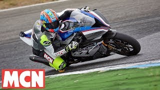 BMW HP4 Race Carbon Fibre Frame  First Ride  Motorcyclenewscom [upl. by Oruntha]