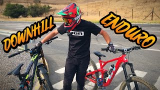 Probando una bicicleta de descenso  DOWNHILL VS ENDURO [upl. by Anivlac533]