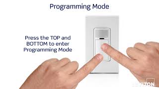 How to program the settings on the Leviton Decora Motion Sensor light switch [upl. by Yelehsa]