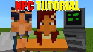 How to GET and USE Custom NPCs in Minecraft Bedrock [upl. by Norre498]