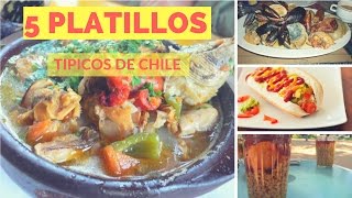 5 platillos tipicos de chile  comida popular chilena [upl. by Anatnahs686]