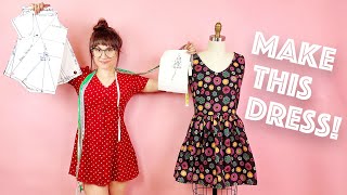 How To Make Your Own Dress and Dress Pattern For Beginners  Sew Anastasia [upl. by Harmonie]