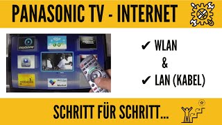 Panasonic TV Internet Einrichtung Wlan fähig machen GANZ EINFACH [upl. by Alyakam270]