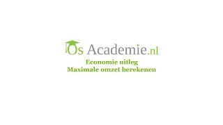 Maximale omzet berekenen  economie uitleg [upl. by Chesnut]