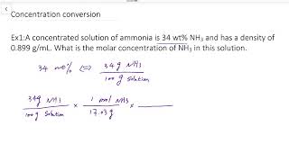 How to Convert wt to Molarity molar concentration [upl. by Lorry]