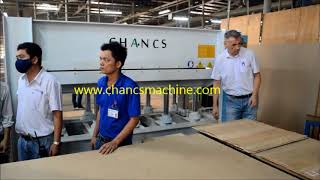 Hot Press Machine for Veneer LaminatingCHANCS MACHINE [upl. by Seabrooke277]