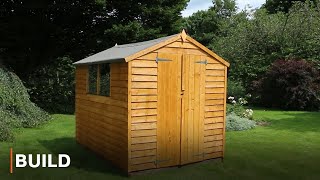 BUILD  6ft Gable Overlap Apex Garden Shed Installation [upl. by Ratcliffe928]