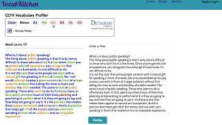 Checking the CEFR level of texts using Vocab Kitchen [upl. by Nalrah]