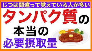 タンパク質の一日の必要摂取量［予防のための栄養学入門］タンパク質の摂取量（食事） [upl. by Noirrad]