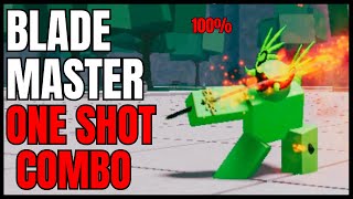 The PERFECT One Shot Blade Master Combo  Strongest Battlegrounds Roblox [upl. by Kerad541]