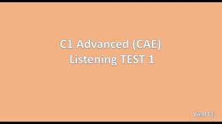 C1 Advanced CAE Listening Test 1 with answers [upl. by Yordan]