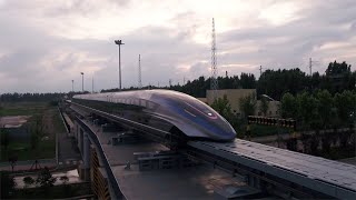 Worlds first 600 kmh highspeed maglev train rolls off assembly line [upl. by Halik]