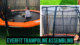 Everfit 8 FT Trampoline unboxing amp assembling  Trampoline [upl. by Lindgren]