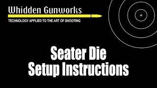 Seater Die Setup Instructions [upl. by Noryk]