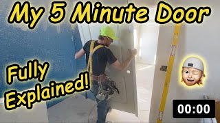 My 5 Minute Door Installation Fully Explained  Prehung Case Hanging Easy StepByStep Tutorial [upl. by Akiras]