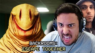 ATRAPADOS en BACKROOMS ESCAPE TOGETHER 1 c Vegetta [upl. by Ursa]