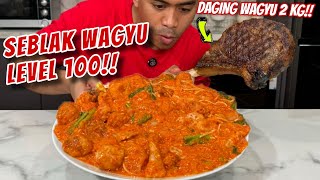 GILA MUKBANG SEBLAK LV 100 PAKE DAGING WAHYU 2KG [upl. by Corrine]