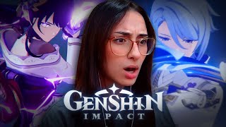 FIRST TIME Reacting to EVERY GENSHIN IMPACT Character Demo [upl. by Llenra]