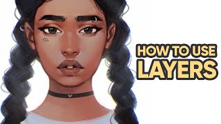 How to use Layers in Clip Studio Paint  Digital Painting [upl. by Shiri]