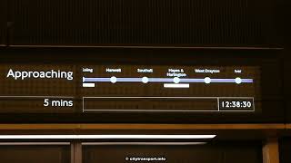 Elizabeth Line Train To Maidenhead Arrives At Whitechapel [upl. by Hildick]