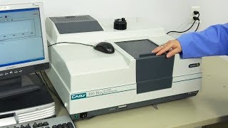 Varian Cary 300 Bio UVVis Spectrophotometer w PC and Cary WinUV Software [upl. by Anesor]