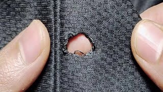 Learn by yourself how to fix a hole in your shirt invisibly  homemade repair [upl. by Stauder]