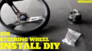 E36 Quick Release Steering Wheel Install DIY [upl. by Kit661]