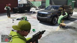 GTA 5  Grove Street Families vs the Mafia Gangster War  Ten Star Escape [upl. by Adnalro]