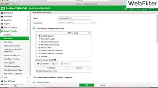 02  Fortigate  AplicationControl  WebFilter [upl. by Worra]