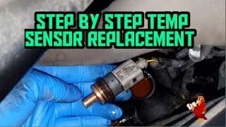 COOLANT TEMPREATURE SENSOR REPLACEMENT VW [upl. by Somerville]