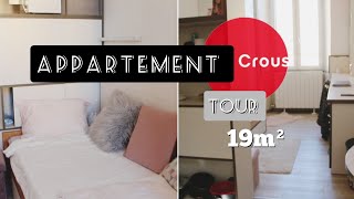 Appartement Tour  Logement étudiant Crous 19m² [upl. by Rawdon]